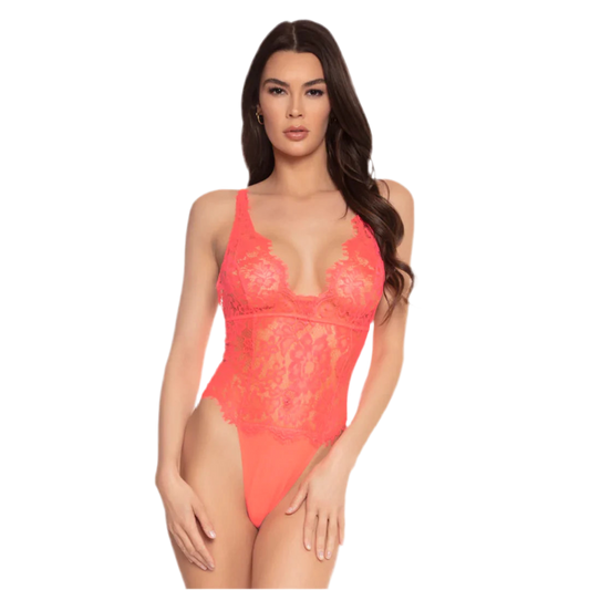 Eyelash Lace & Mesh Teddy