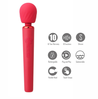 NALA 10-Function Touch Tempo Plug & Play Fiercely Powerful Wand